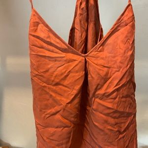 Madewell terracotta silk camisole